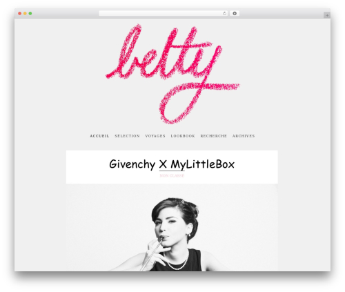 WordPress theme Studiofolio - leblogdebetty.com