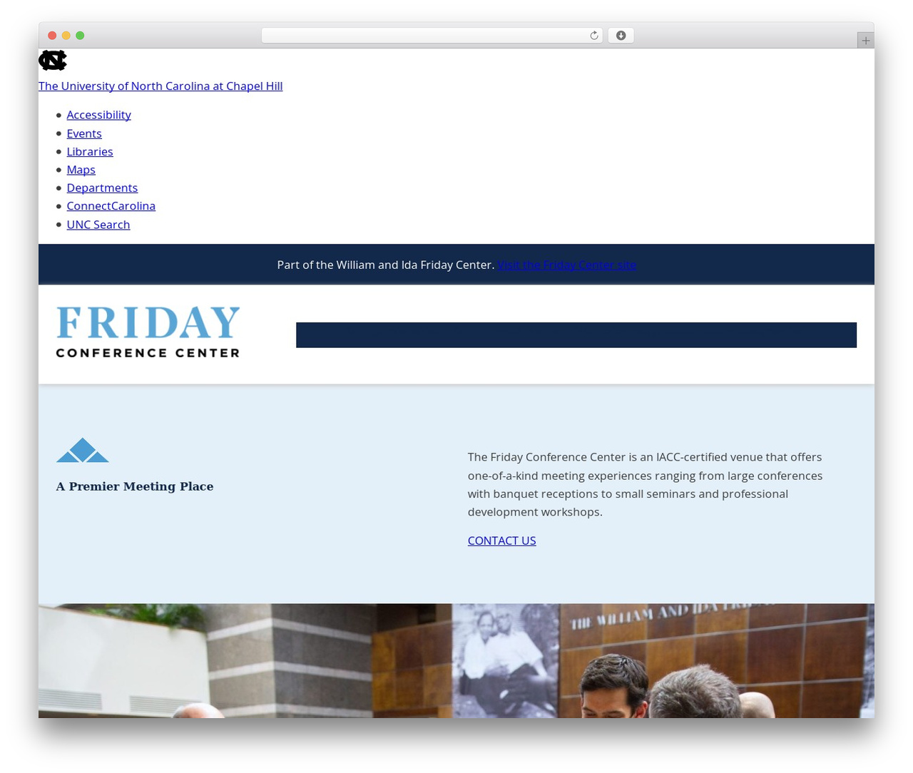 WordPress theme UNC Wilson - fridayconferencecenter.com