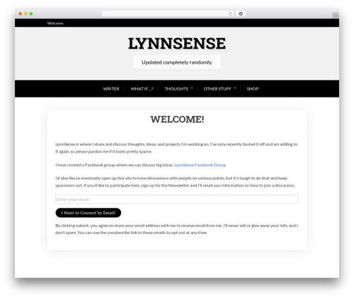X Blog WordPress website theme - lynnsense.com
