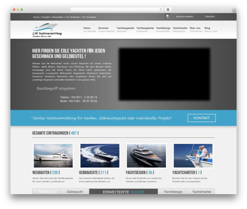 Ajaxy search form WordPress plugin - luxusyacht-kaufen.de