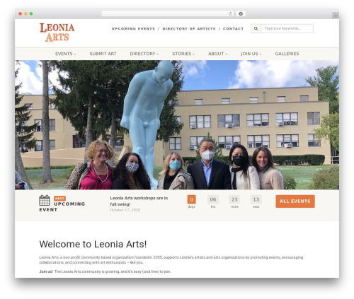 Native Church WordPress theme - leoniaarts.org
