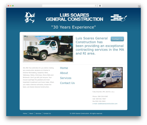 SimpleFolio WordPress theme design - lsoaresconstruction.com