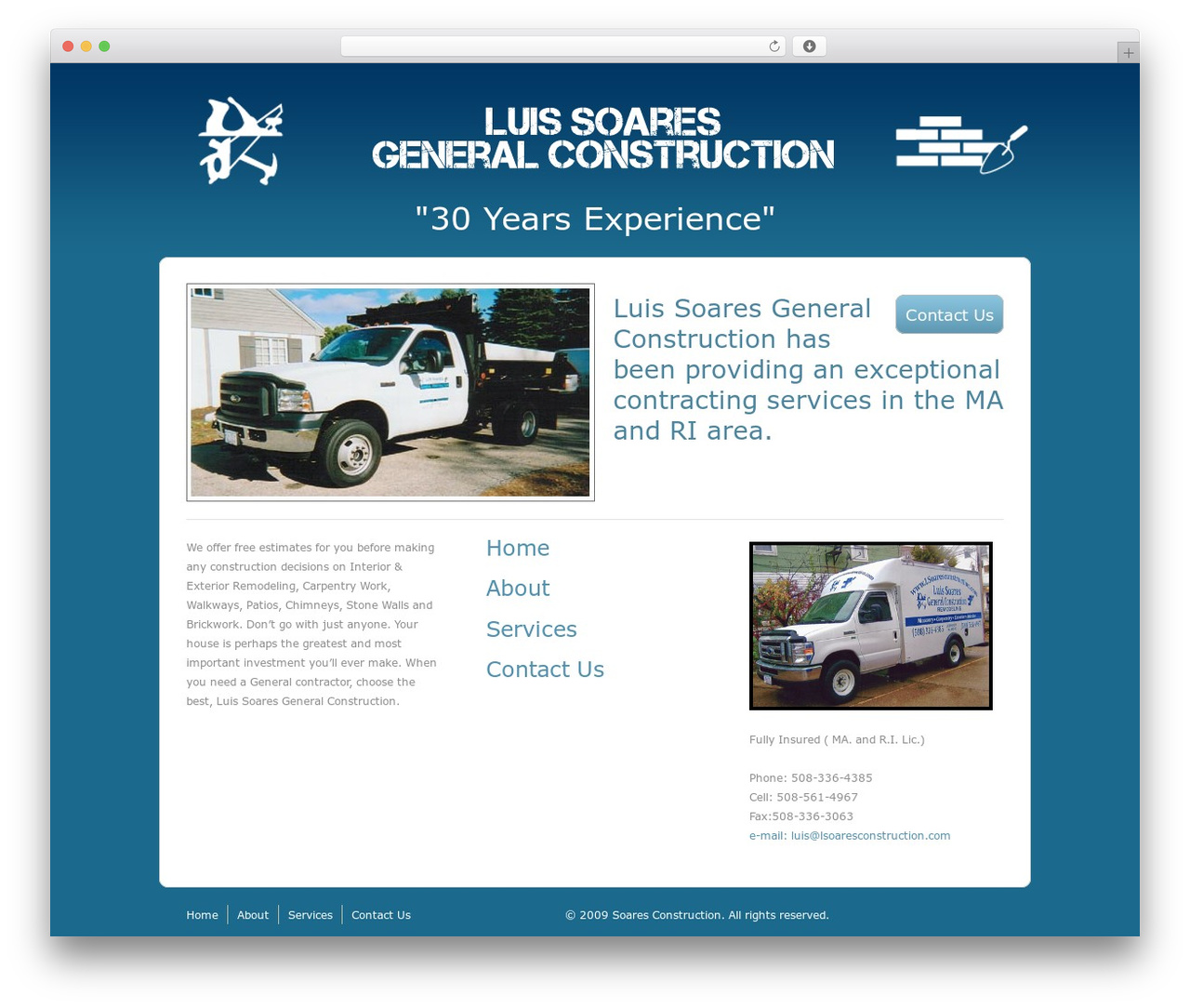 SimpleFolio WordPress theme design - lsoaresconstruction.com