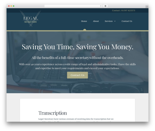Upstart WordPress theme - legal-secretary.co.uk