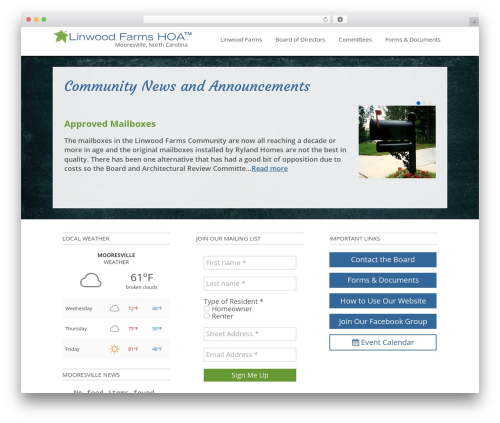 WordPress theme Griddles - linwood-farms-hoa.org