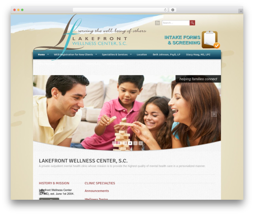 WordPress theme Wellness - lakefrontwellness.com