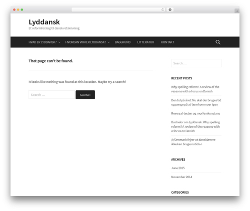 WordPress theme First - lyddansk.dk