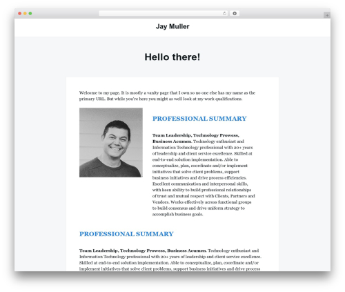 WordPress theme Really Simple - jaymuller.com