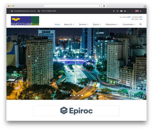 WordPress website theme PathSoft - swedcham.com.br