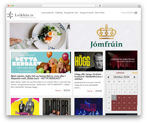 Boldy theme WordPress - leikhus.is