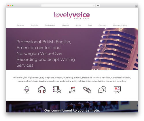 Primer WordPress theme design - lovelyvoice.com
