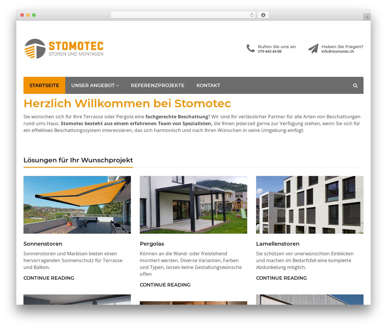 Industry WordPress theme - stomotec.ch