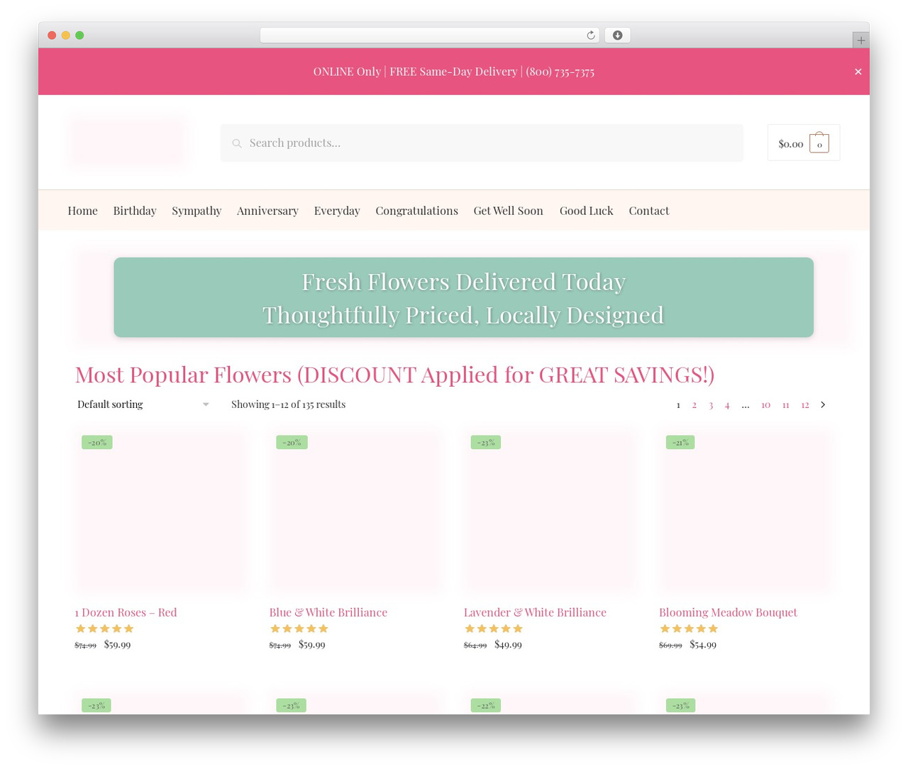 Shoptimizer WordPress store theme - local.florist