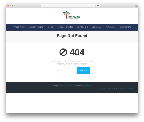 Shuttle WordPress theme - portuguesparatodos.org