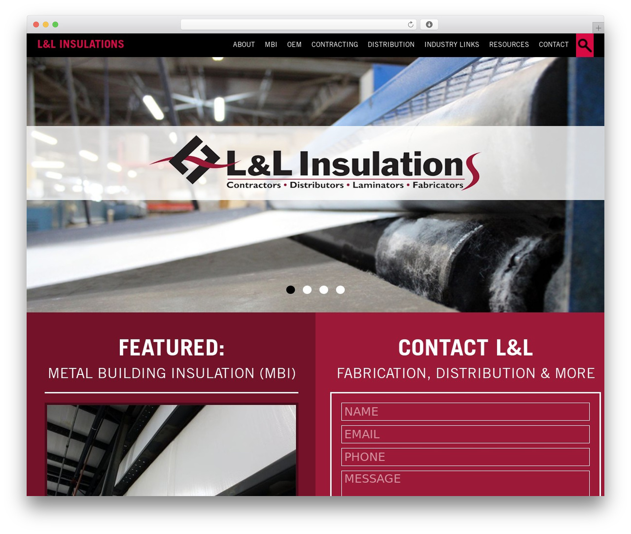 wp-bootstrap WordPress theme - llinsulation.com