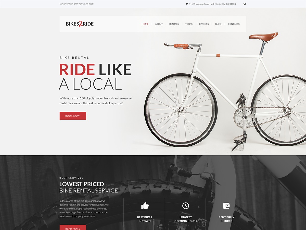 Bikes2Ride WordPress theme by Jetimpex