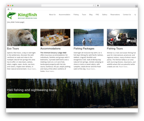 Flexform WordPress page theme - fishinginkitimat.com