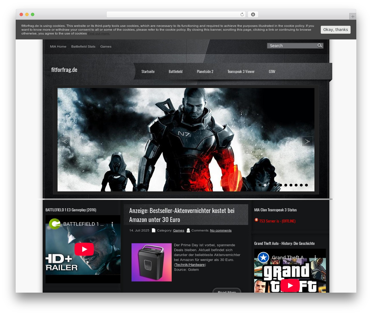GameFun WordPress theme - fitforfrag.de GameFun WordPress theme - fitforfrag.de