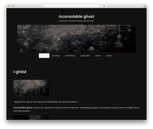 Noto Simple WordPress theme - inconsolableghost.com