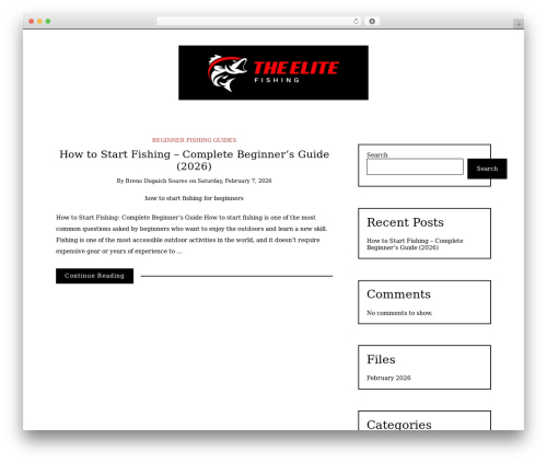 Theme WordPress Writee - theelitefishing.com
