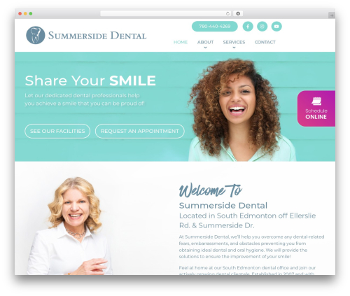 web3 WordPress theme - summersidedental.com