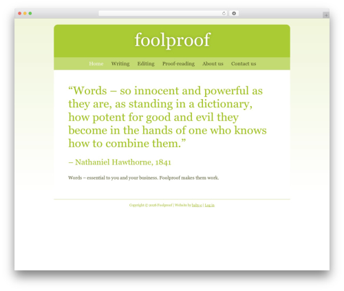 WordPress theme Foolproof Responsive - foolproof.co.nz