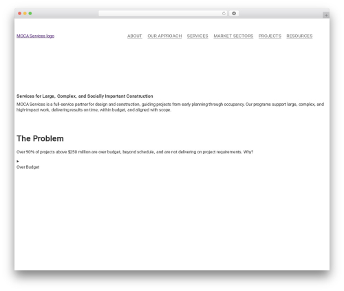 WordPress theme MOCA - mocaservices.com