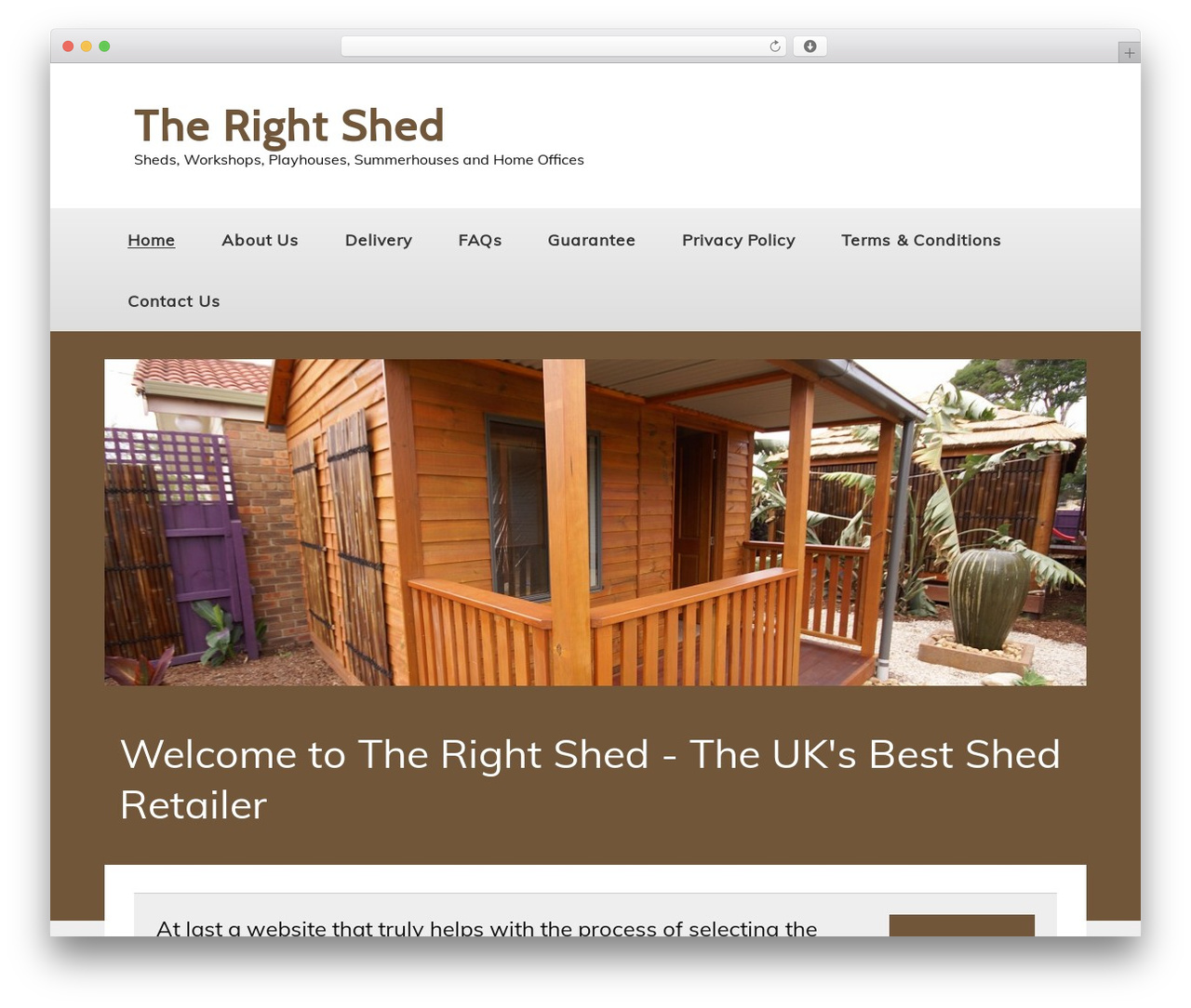 WordPress theme zeeFocus - therightshed.co.uk
