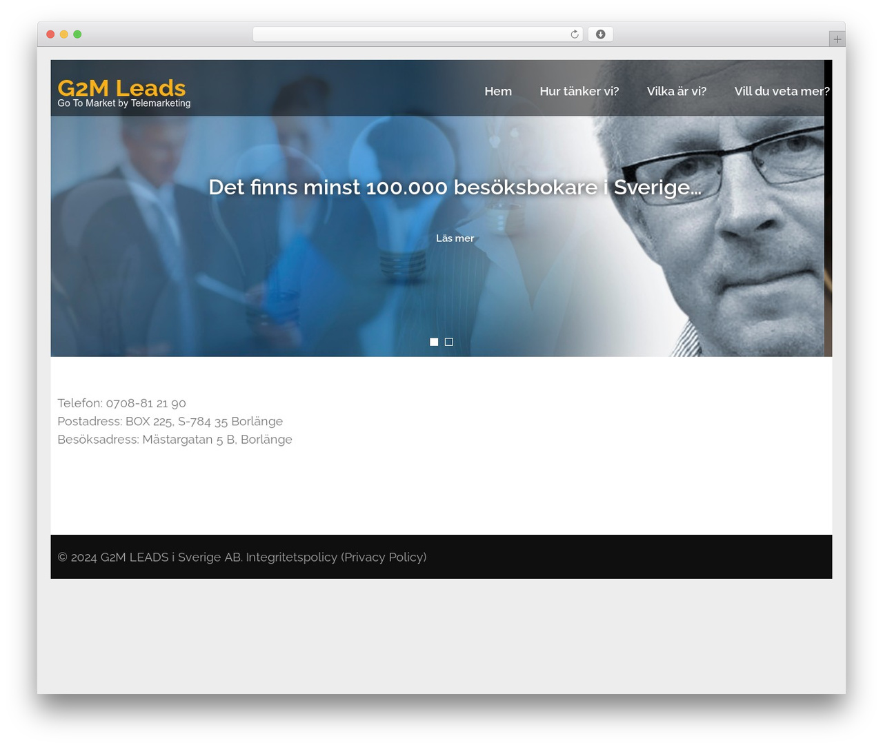 Benevolent WordPress theme - g2mleads.se