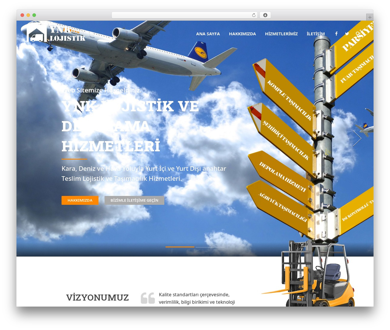 Cargo WordPress theme - ynklojistik.com