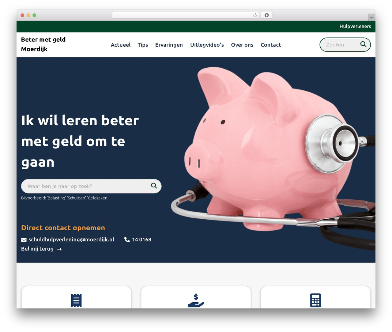 Custom Template theme WordPress - betermetgeldmoerdijk.nl