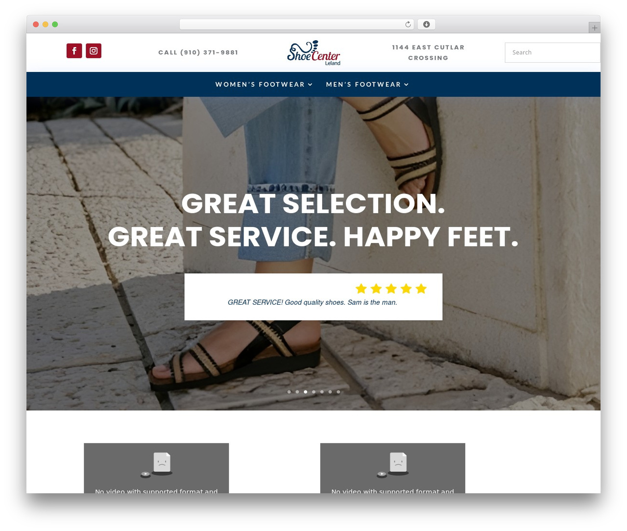 Divi WordPress theme - shoecenterleland.com