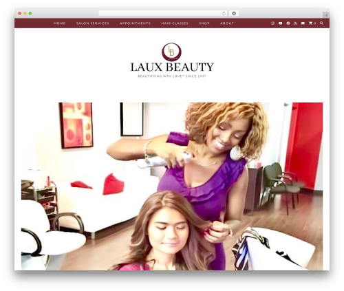 Firefly (pipdig) WordPress theme - lauxbeauty.com