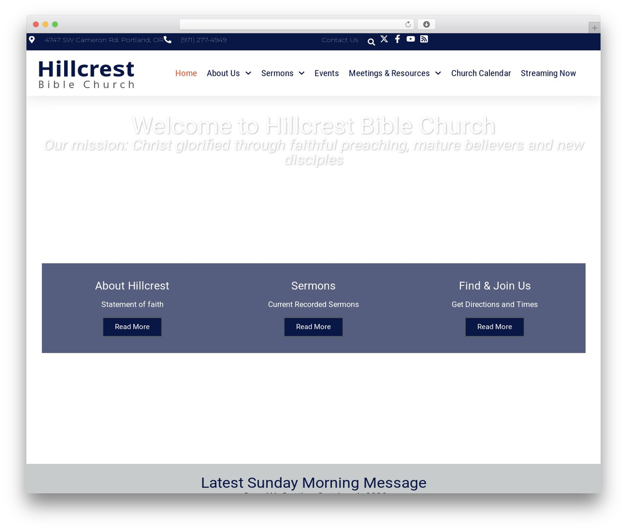 Hello Elementor theme WordPress - hillcrestbible.org