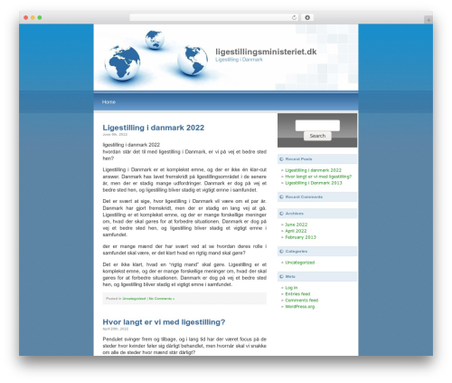 LiasBlueWorld theme WordPress - ligestillingsministeriet.dk