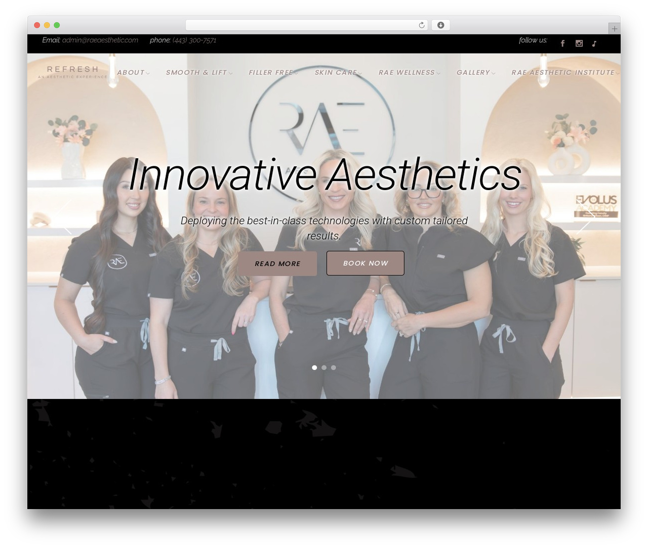 TouchUp theme WordPress - raeaesthetic.com