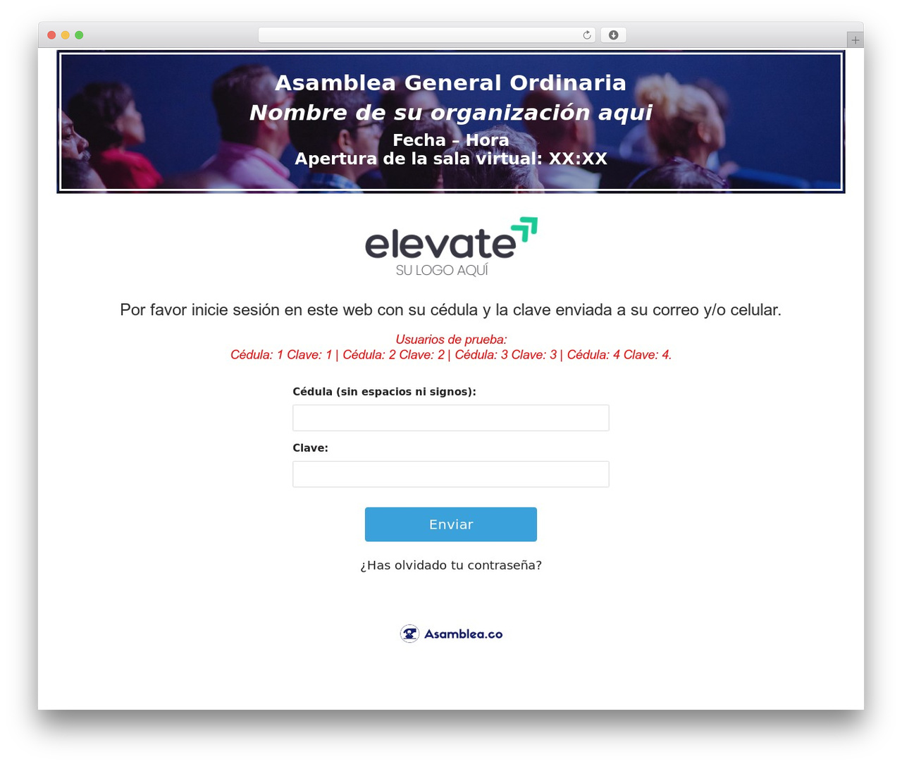Arke WordPress theme design - demoasociados.asamblea.co