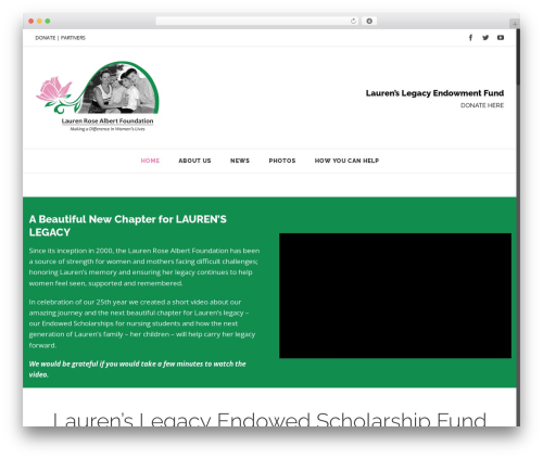 Avada WordPress theme - laurenslegacy.org