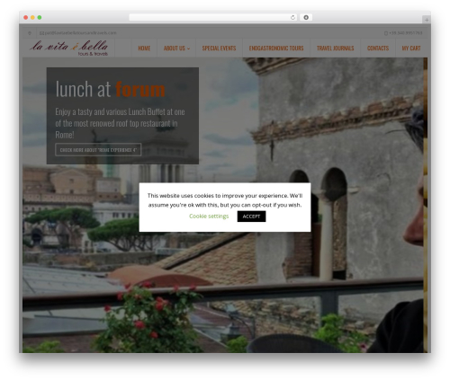 Berg WordPress theme - lavitaebellatoursandtravels.com
