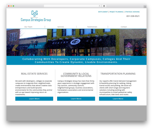 Canvas WordPress theme design - campusstrategiesgroup.com