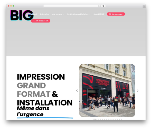 Divi WordPress theme design - big.paris