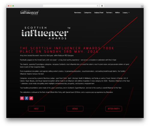 Ds masonry gallery WordPress plugin - scottishinfluencerawards.com