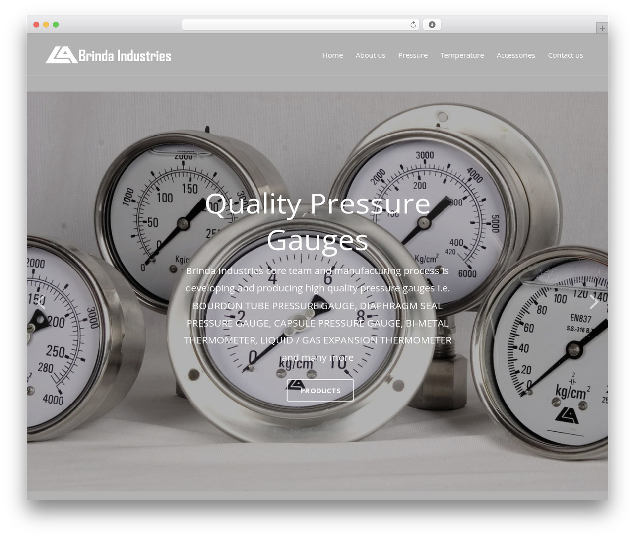 Engage WordPress theme - lapressuregauges.com