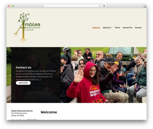 Faith WordPress theme - amblermennonitechurch.com