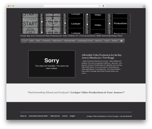 Feather WordPress video theme - lockyervideoproductions.com