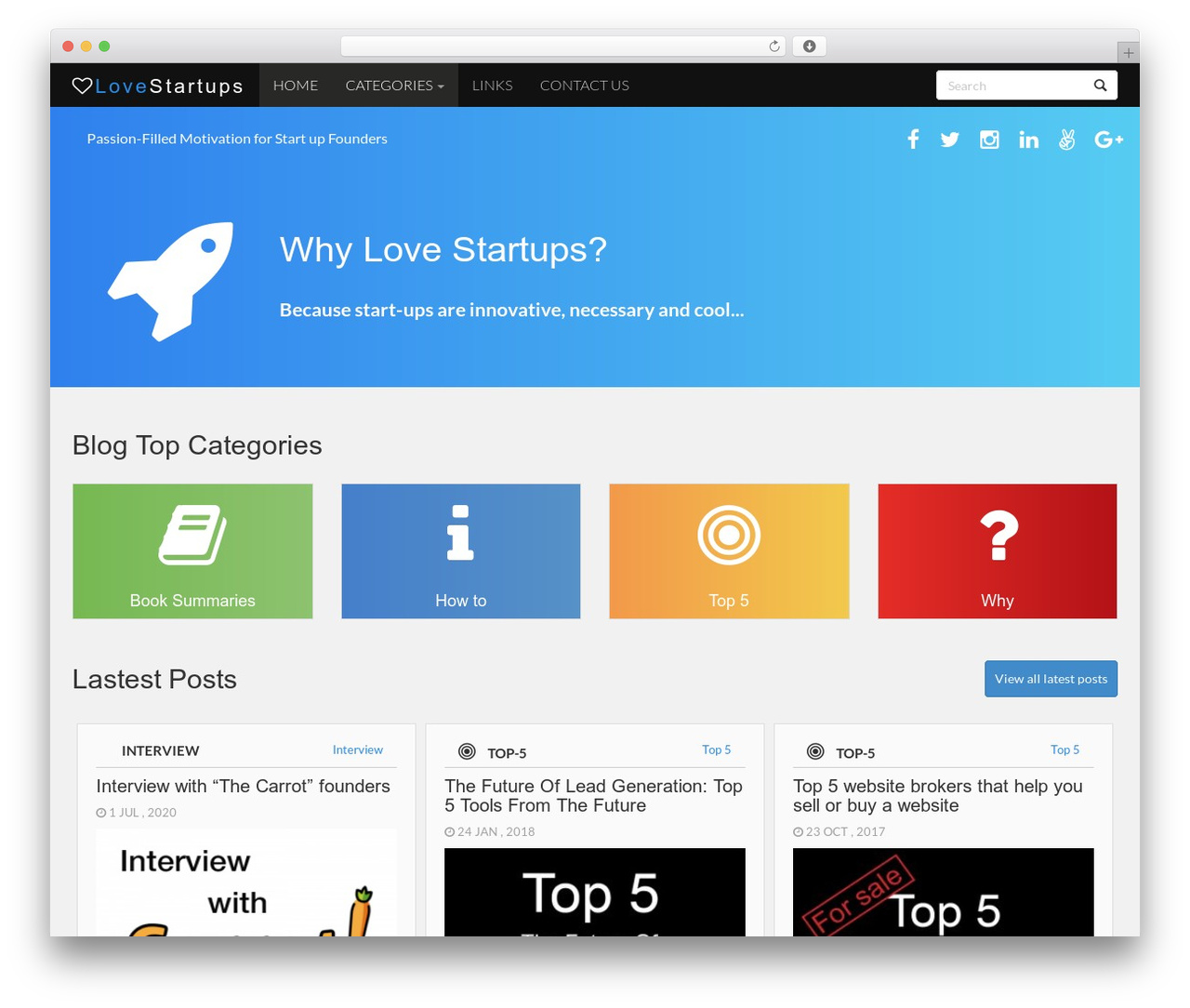 FULLBY WordPress theme - love-startups.com