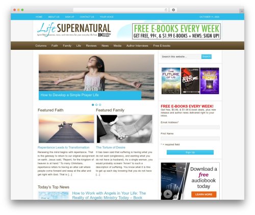 Genesis social profiles menu WordPress plugin - lifesupernatural.com