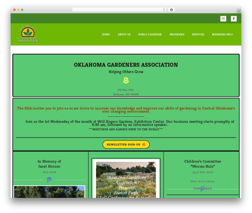 Grass WordPress theme - okgardeners.org