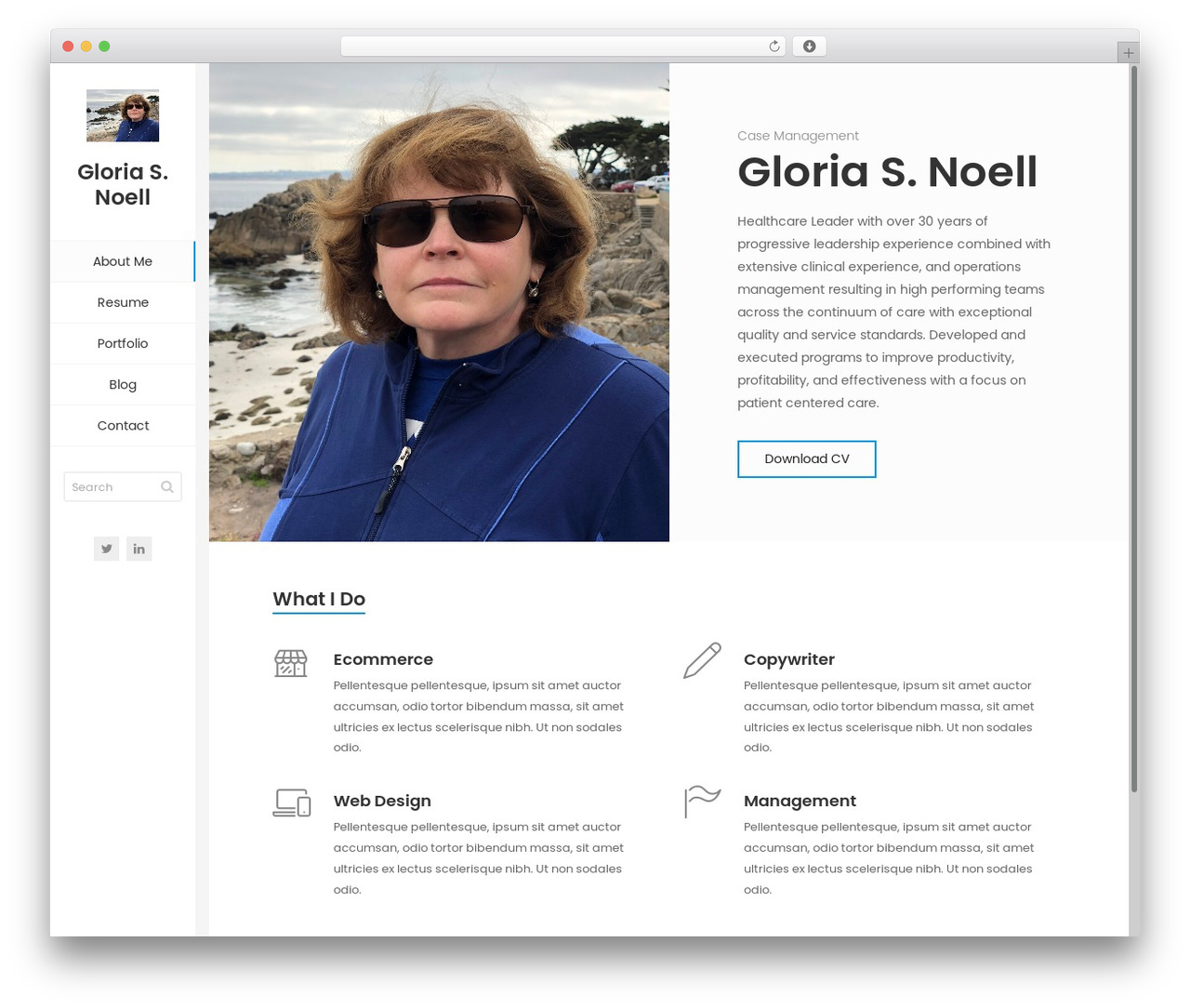 Kerge theme WordPress - glorianoell.com