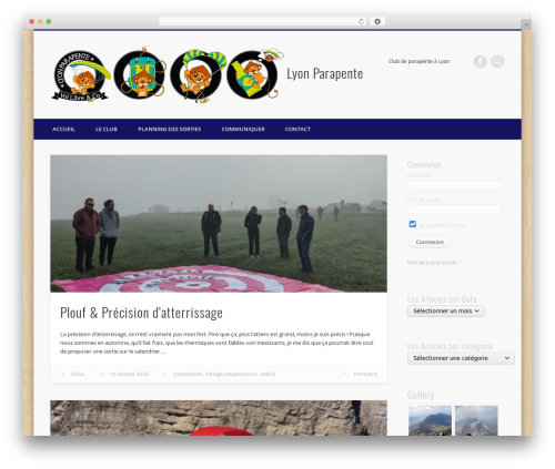 Sub page summary WordPress plugin - lyonparapente.fr